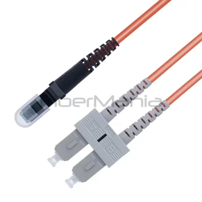 SC/UPC-MTRJ/PC Fiber Optic Patch Cable Duplex OM1 Multimode OFNR Orange 3FT