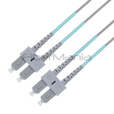 SC/UPC–SC/UPC Duplex 10G OM3 50/125 Multimode OFNR Armored Patch Cable