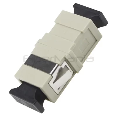 SC-SC Multimode Simplex Plastic Flangeless Fiber Optic Adapter Beige