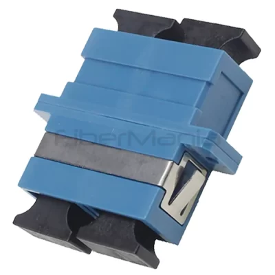 SC-SC Single Mode Duplex Plastic Fiber Optic Adapter Blue
