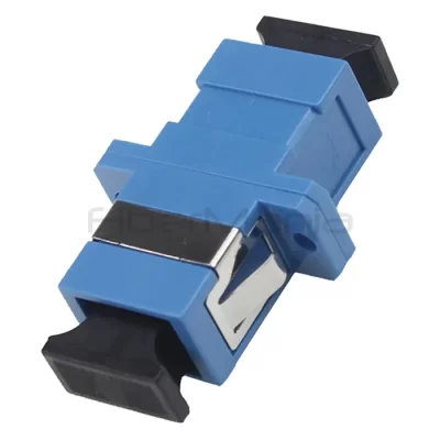 SC-SC Single Mode Simplex Plastic Flangeless Fiber Optic Adapter Blue