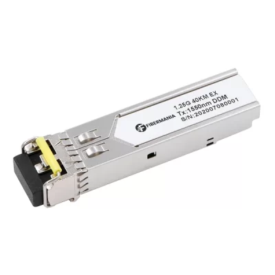 1.25Gbps SFP Transceiver, EX, 40KM, Single Mode 1550nm, With Digital Diagnostic Monitoring