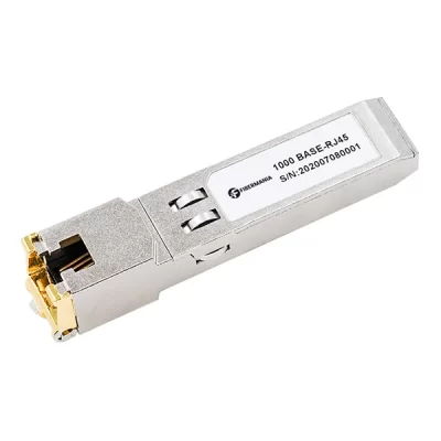 1.25Gbps SFP Transceiver, 1000BASE-T, CAT5 RJ45, 100M