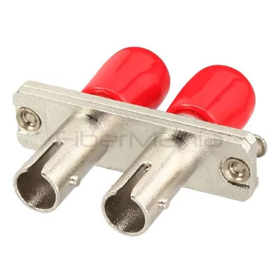 ST-ST Multimode Duplex Metal Fiber Optic Adapter