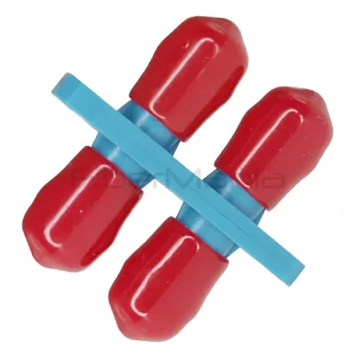 ST-ST Single Mode Duplex Plastic Fiber Optic Adapter Blue