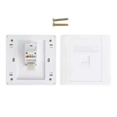 Keystone Wall Plate, 86 Type, 86x86mm, 1 Port With Shutter, White