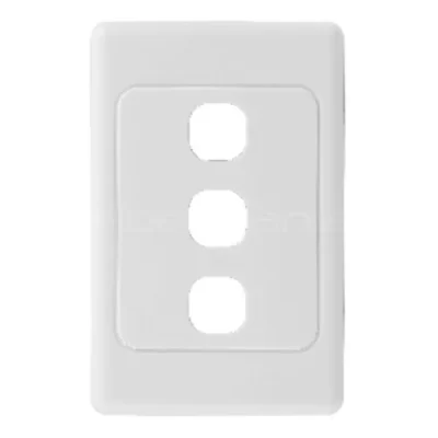 Australia Type Keystone Wall Plate 115.5×74mm 3 Ports White