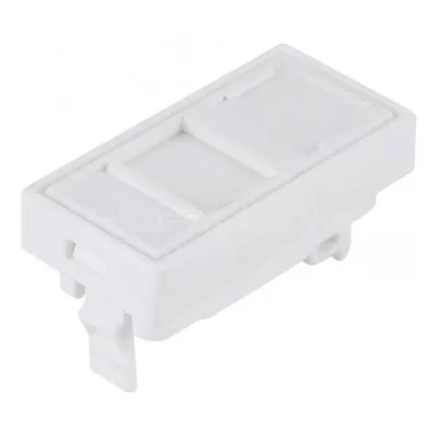 French Wall Plate, 22.5X45mm, 1 Port, White