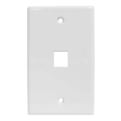 Keystone Wall Plate, USA Type, 1 Port, 115x70mm, White
