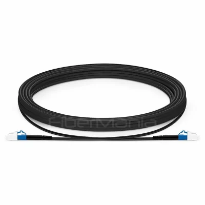 LC/UPC to LC/UPC Simplex SM OS2 Armored Fiber Patch Cable TPU Jacket 16FT