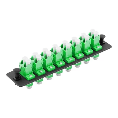 LC Adapter Panel, 8 Ports, Loaded w/8 LC/APC Duplex Single Mode Adapter