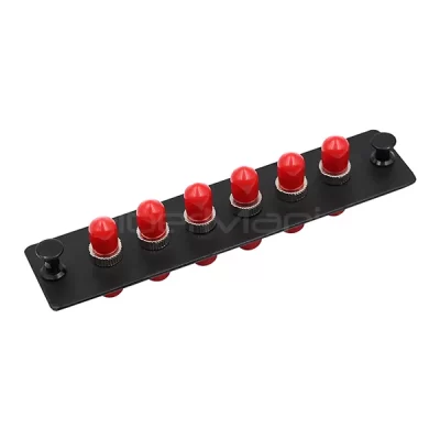 ST Adapter Panel, 6 Ports, Loaded w/6 ST Multimode Adapter