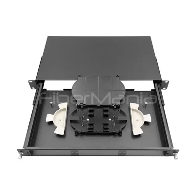 1U sliding rack mount fiber patch panel with 3 LGX adapter panel slots