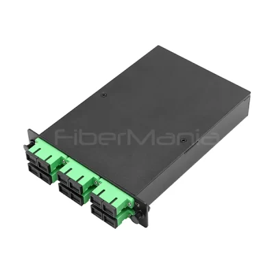 LGX Fiber Splice Cassette With Splicing Module and 6 Ported SC/APC Duplex Adapters & Pigtails