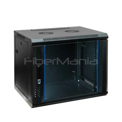 FSP11 Series 9U Single Section Wall Mounted Cabinet With Round Vented Border 600x450x500mm
