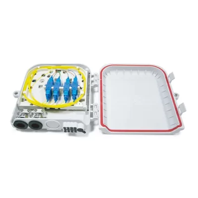 Fiber Optic Termination Box, 8 Ports, SC Simplex Type, Plastic Housing, For Outdoor Use, 215x205x55mm