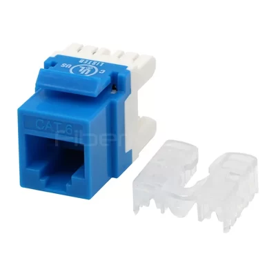 CAT.6 UTP Keystone Jack, Short Body, Blue