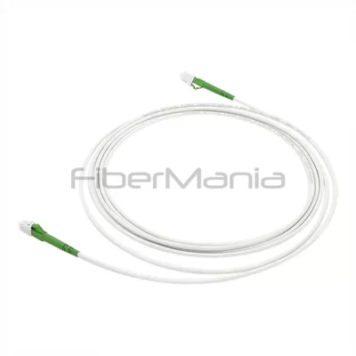 LC/APC-LC/APC Simplex OS2 LSZH Armored Patch Cable White 15FT