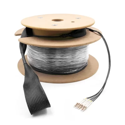 LC/UPC to LC/UPC 6-Strand OM1 Multimode Breakout Fiber Cable 62.5/125µm, 2.0mm OFNR, 50m Black