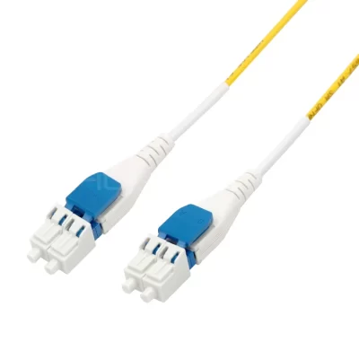 1M LC/UPC-LC/UPC Uniboot OS2 OFNR Fiber Optic Patch Cable Yellow