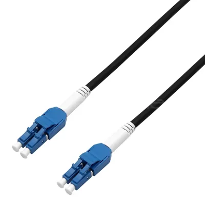 1M LC/UPC-LC/UPC Uniboot OS2 SM LSZH Fiber Optic Patch Cable 4.8mm Black