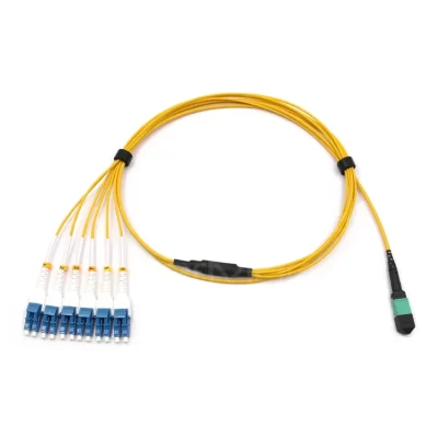 MTP/APC Male to 6 LC Uniboot Breakout Cable 12 Fibers SM 2M