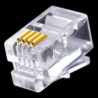 CAT.3 UTP RJ9 4P4C Telephone Handset Connector