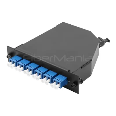 12 Fiber MTP Male to LC Duplex Flangeless Single Mode Cassette 6 Ports Fully Loaded