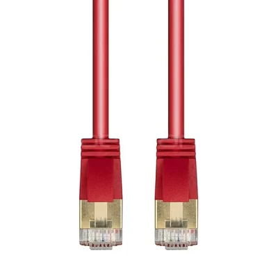 CAT.6A STP Slim Patch Cable, 36AWG, Red, 10FT