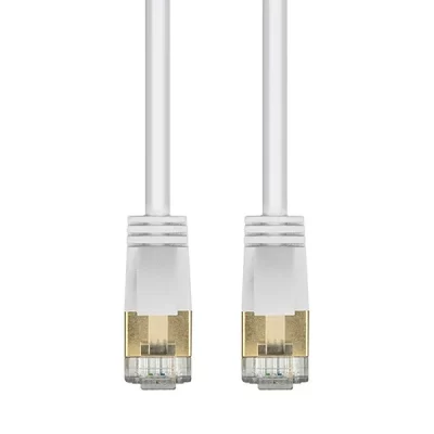 CAT.6A STP Slim Patch Cable, 36AWG, White, 10FT