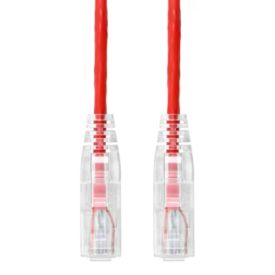 CAT.6A UTP Slim Patch Cable, 28AWG, Red, 3FT
