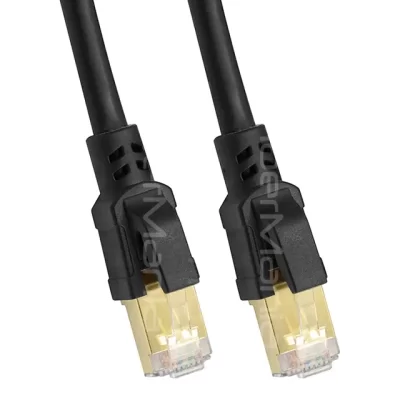 CAT.8 SFTP 40G Patch Cable, Sold Conductor, Black, 10FT