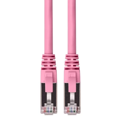 CAT.8 SFTP 40G Patch Cable, 24AWG, Pink, 15FT