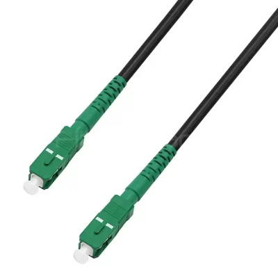 SC/APC to SC/APC OS2 Single Mode LSZH Armored Fiber Patch Cable 30M 4.8mm Black