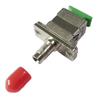 SC/APC to ST Single Mode Simplex Metal Fiber Optic Adapter