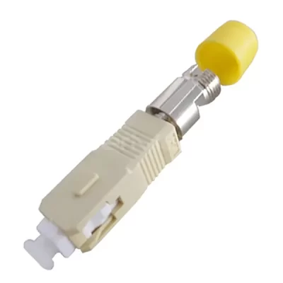 SC Male to FC Female Multimode Simplex Fiber Optic Adapter Plastic Beige