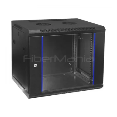 FSP01 9U Wall-Mount Cabinet Single Section Tempered Glass Door 600x450x500mm
