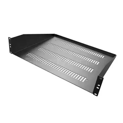 2U vented cantilever rack shelf 15 inch deep for 19 inch server rack FiberMania