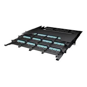 1U ultra HD fiber patch panel 144 core 12 cassette high density modular rack