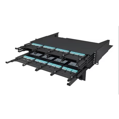 2U ultra HD fiber patch panel 288 core 24 cassette high density modular rack