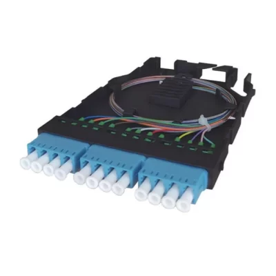 HD MPO splicing cassette 12 core with 3 quad LC adapters pre terminated fiber module