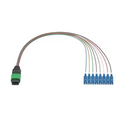 MPO to LC SC harness patch cord 2-24 core cassette hybrid breakout fiber cable