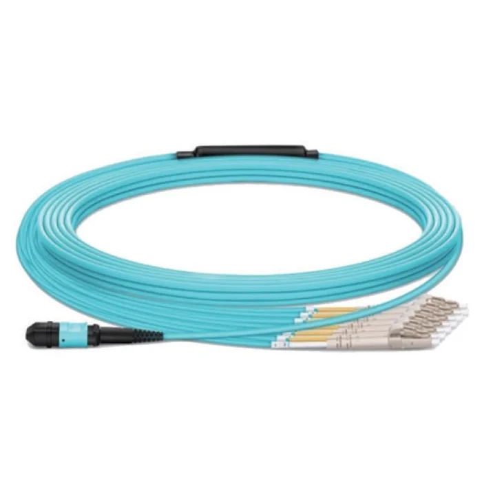 MPO to LC SC FC ST fanout patch cord 2-24 fiber hybrid breakout cable