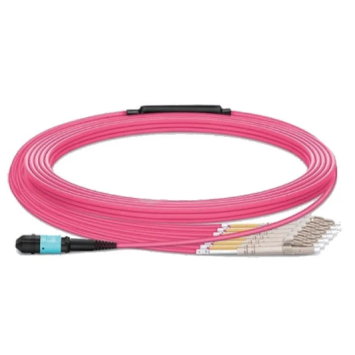 MPO to LC SC FC ST fanout patch cord 2-24 fiber hybrid breakout cable