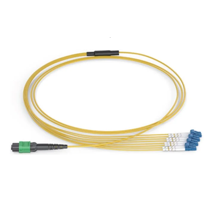 MPO to LC 8F fanout patch cord 8 fiber breakout cable