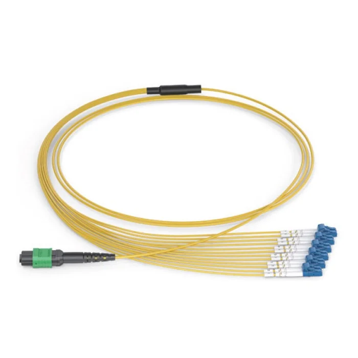 MPO to LC 12F fanout patch cord 12 fiber breakout cable