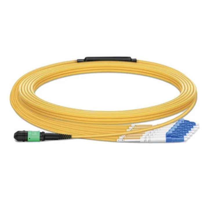 MPO to LC SC FC ST fanout patch cord single mode 2-24 fiber hybrid breakout cable