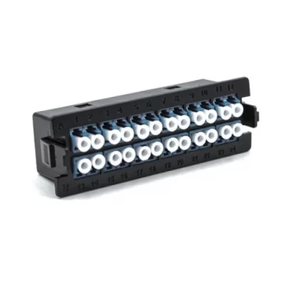 12 duplex LC adapter panel snap in clip ultra compact high density fiber module