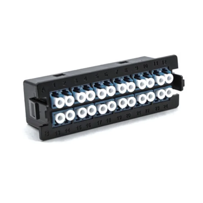 12 duplex LC adapter panel snap in clip ultra compact high density fiber module