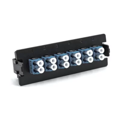 6 duplex LC adapter panel ultra compact high density fiber module